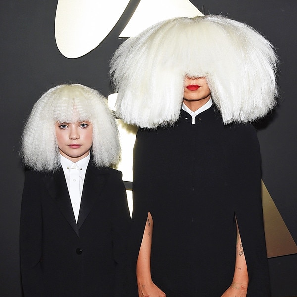 Sia Maddie Ziegler Hit 2015 Grammys in Massive White Wigs