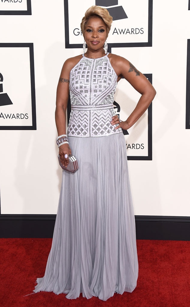 Mary J. Blige from 2015 Grammys Red Carpet Arrivals E! News