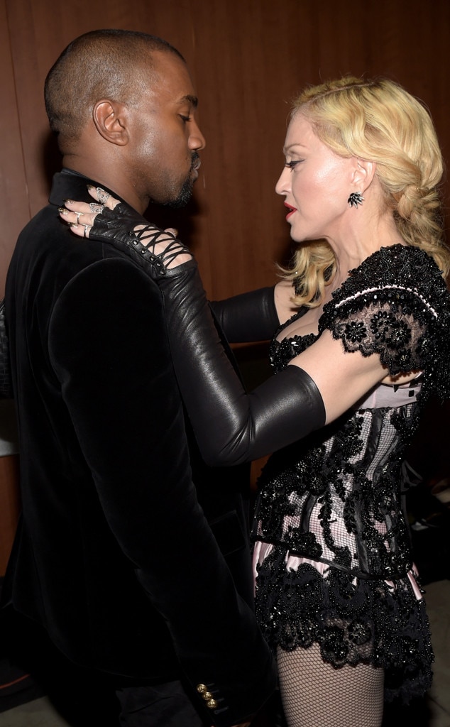 Kanye West And Madonna From 2015 Grammys Candid Pics E News