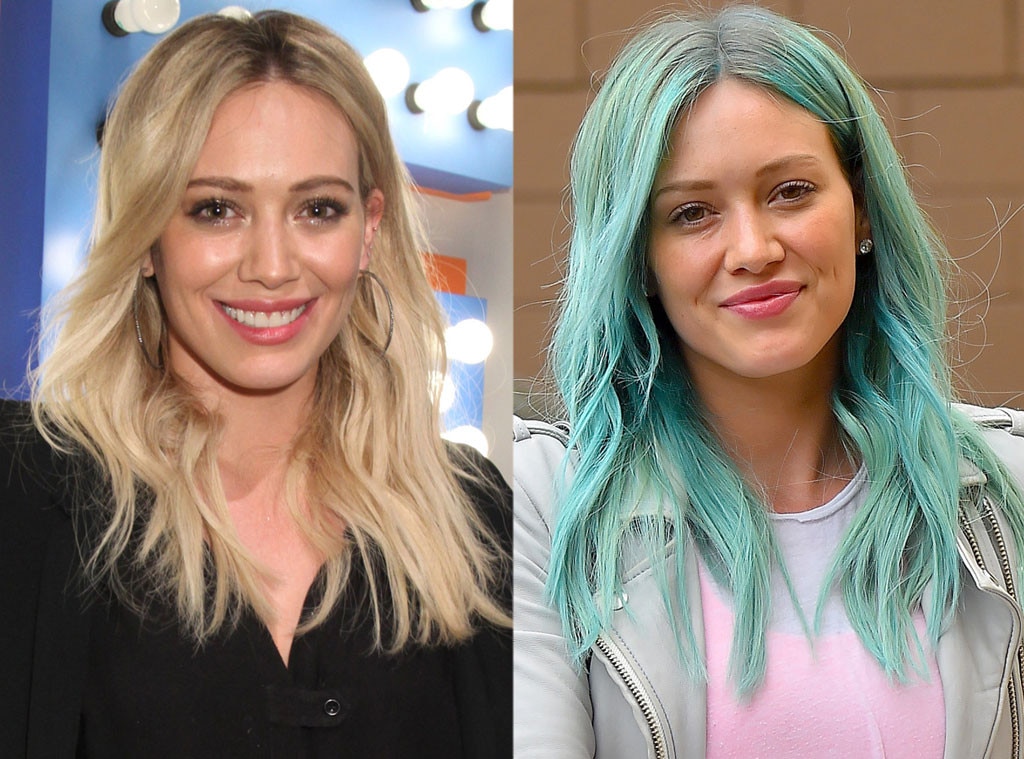 1. Hilary Duff's Bold Blue Hair Transformation - wide 8