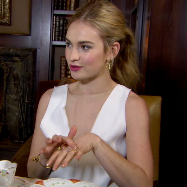 Lily James Insists Shes Not Wearing An Engagement Ring E Online