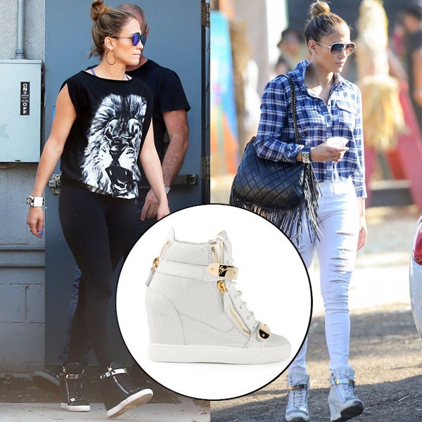 High top outlet sneakers celebrity