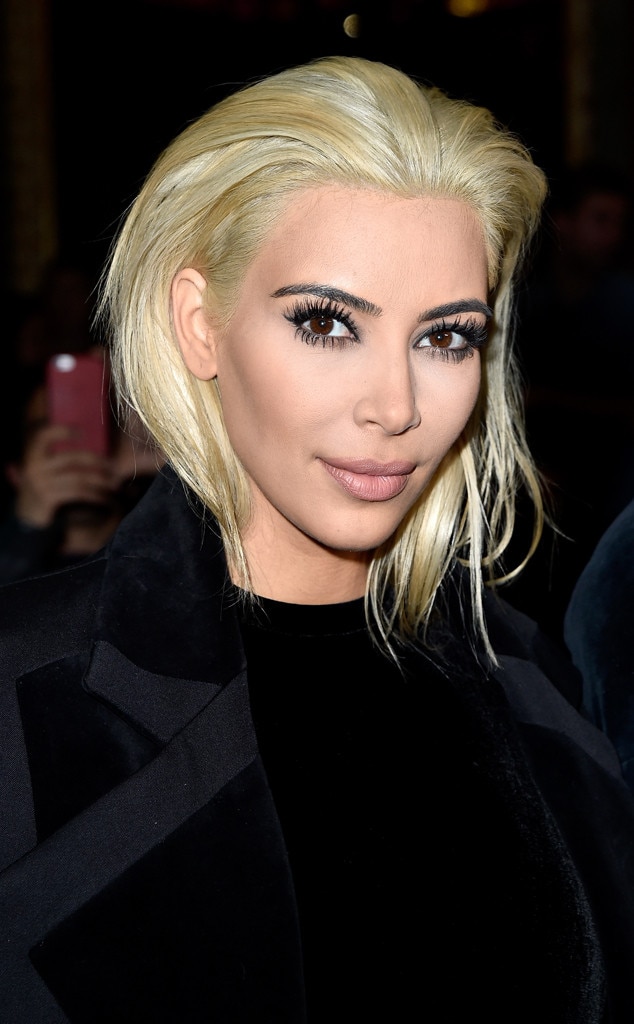 Platinum Blonde From Kim Kardashian S Hair Evolution E News