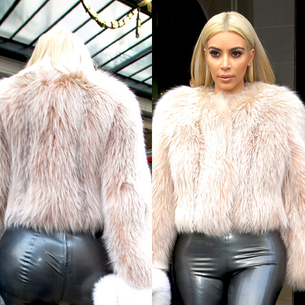 Kim Kardashian Shows Curves in Skintight Latex Pants—See Pics!
