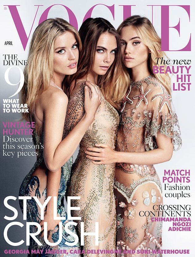 Suki Waterhouse, Cara Delevingne, Georgia May Jagger, Vogue UK