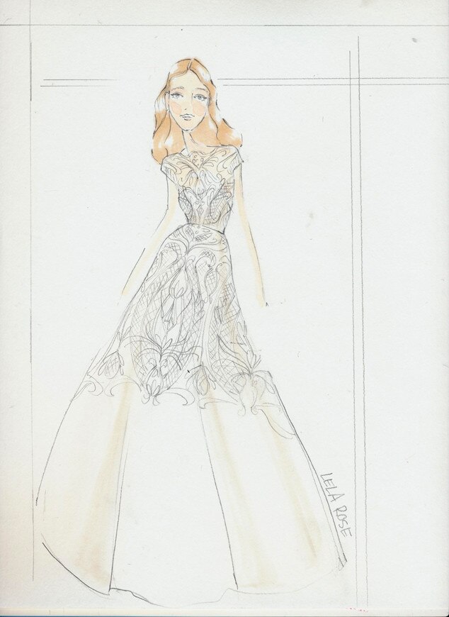Bridal Week Sneak Peek: See Designer Sketches from Marchesa & Lela Rose ...