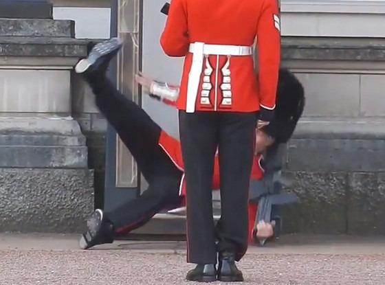 This Palace Guard Slipped, but Did He Smile?! Watch Now | E! News