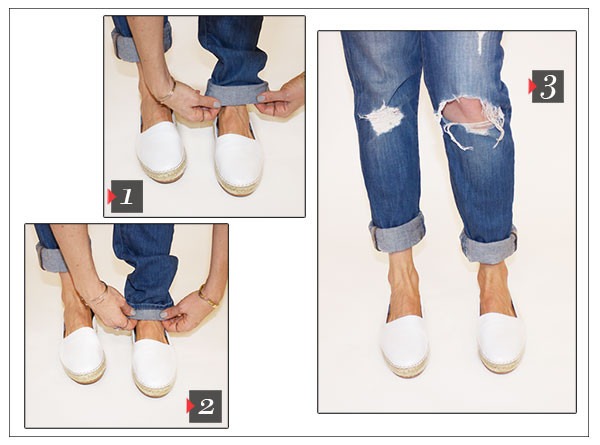 how to cuff pants with booties