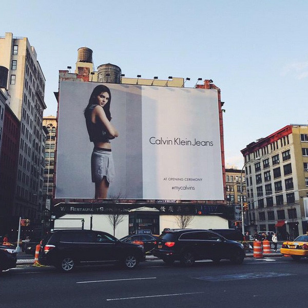 Kendall Jenner Calvin Klein Jeans Face
