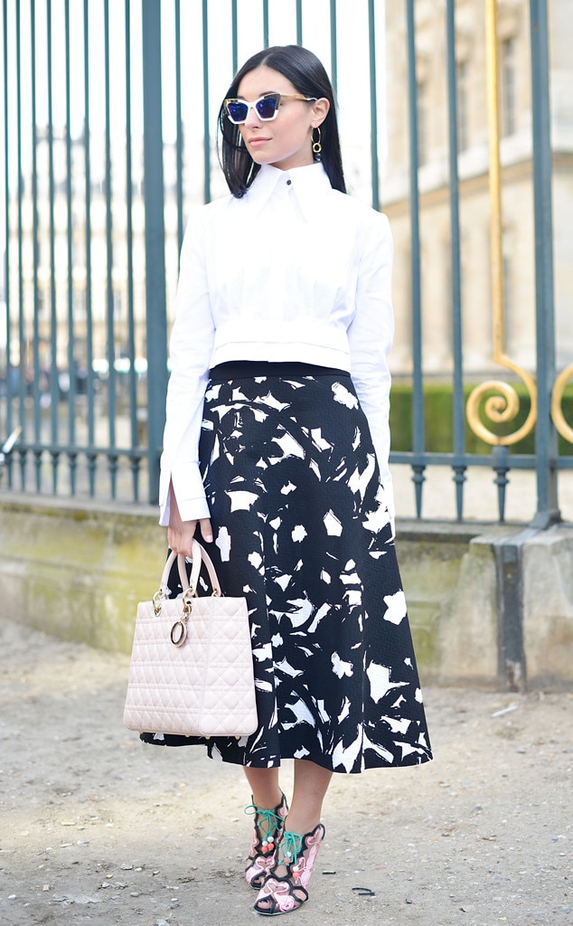 Marta Pozzan from Street Style Midi Skirts E! News
