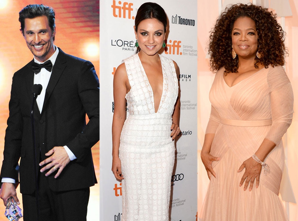 Matthew McConaughey, Mila Kunis, Oprah Winfrey