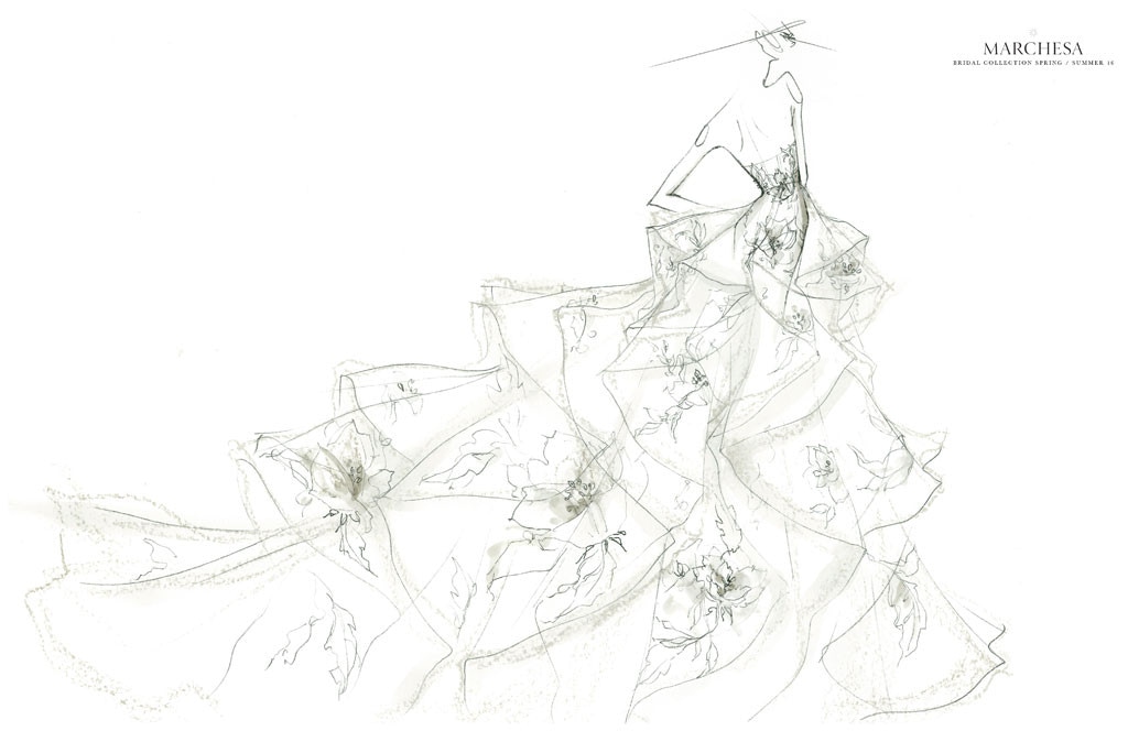 Bridal Week Exclusive! See Designer Sketches from Marchesa & More Bridal Week Exclusive! See Designer Sketches from Marchesa & More