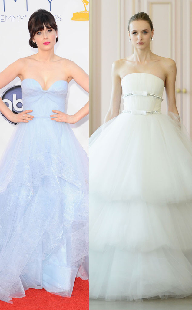 Zooey Deschanel From Celeb Wedding Dress Predictions E News