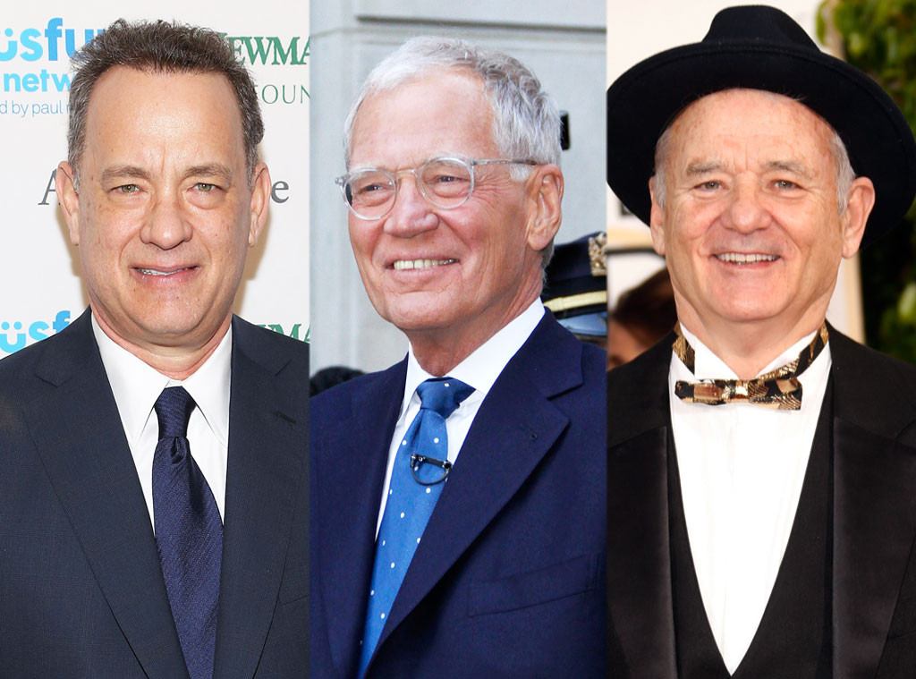 Tom Hanks, David Letterman, Bill Murray