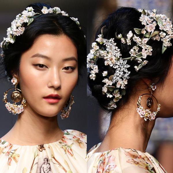 Photos from Prettiest Floral Hairstyles Ever to Hit the Runway