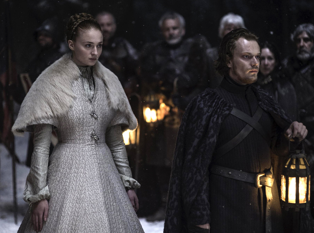 Sansa Stark (Sophie Turner), Theon Greyjoy/Reek (Alfie Allen) from Holy ...