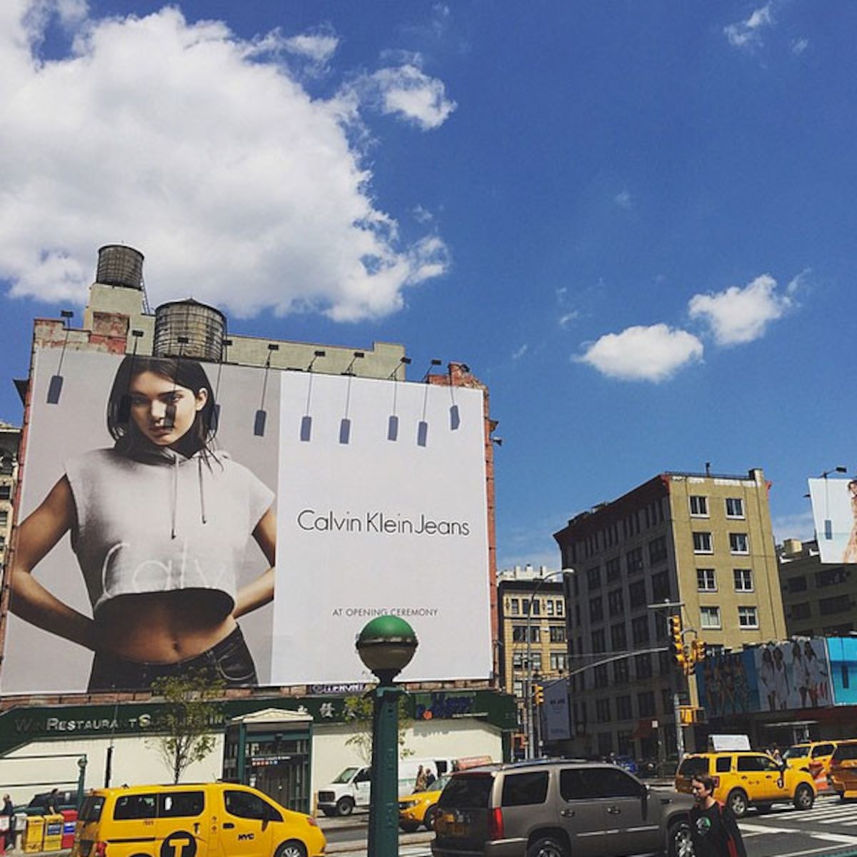 Kendall Jenner's Calvin Klein Billboard Fixed After Drone Attack - E! Online