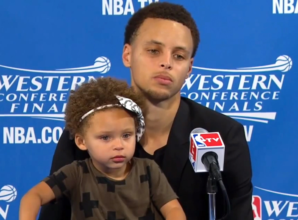 Stephen Curry's Adorable Daughter Riley Took Over His Post ...