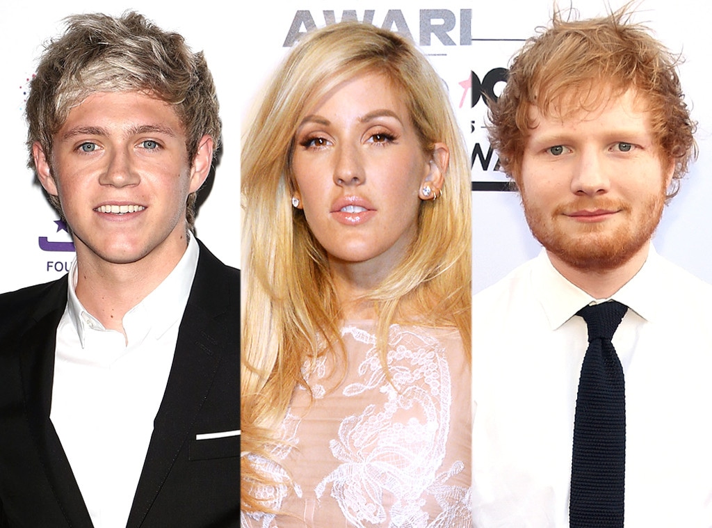 Ed Sheeran, Ellie Goulding, Niall Horan