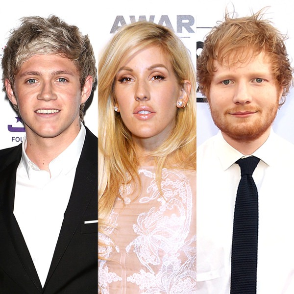 Ed Sheeran, Ellie Goulding, Niall Horan