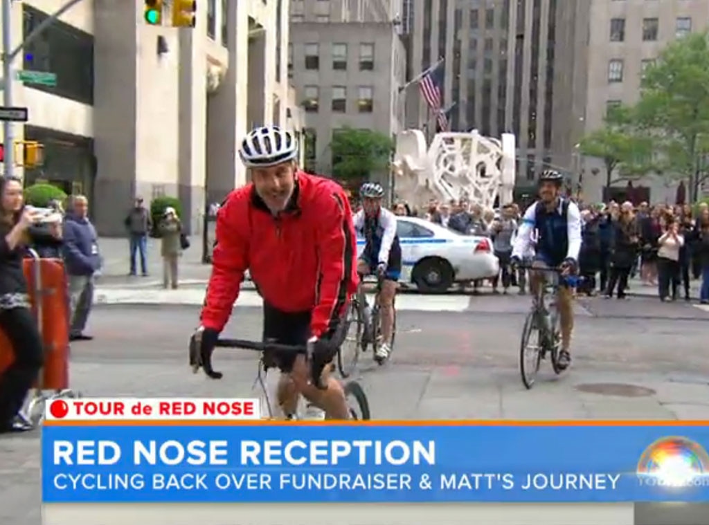 Matt lauer, Red Nose Day, Bike Ride