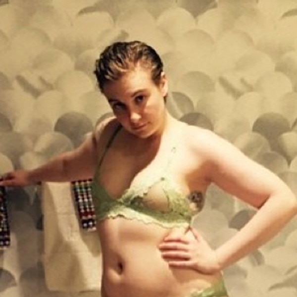 Lena Dunham Shows Off Her Figure in Nothing But Lingerie