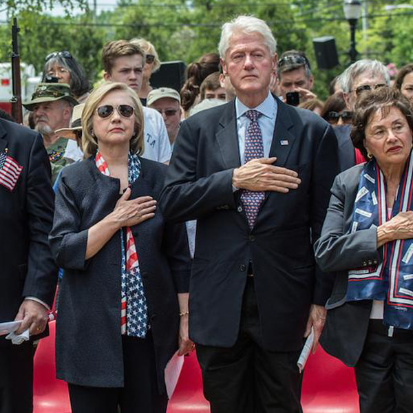 Hillary & Bill Clinton March in Memorial Day Parade See Pics E