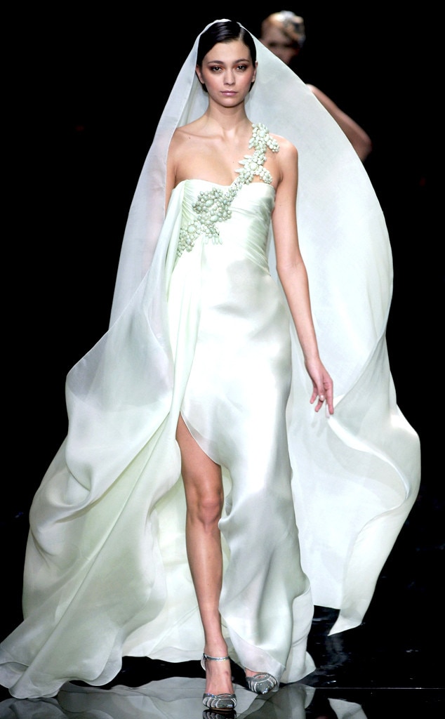 Giorgio Armani, 2007 from Most Show-Stopping Wedding Gowns Ever to Hit