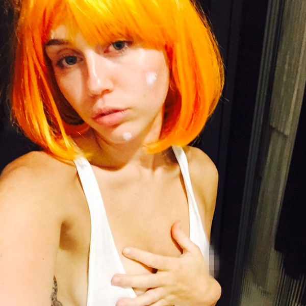 1200px x 1200px - Nip Slip! Miley Cyrus Rocks Colorful Wigs & Her Boobs on Instagram - E!  Online - UK