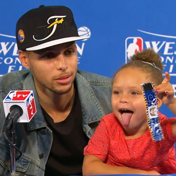 Baby Riley Curry Judges Food Competition on ESPN