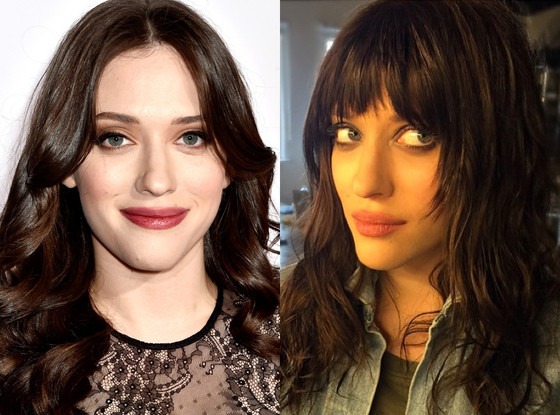 Kat Dennings Debuts Rocker Chic Haircut With Bangs Check It Out