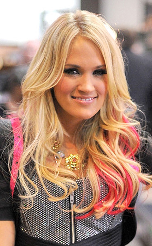 Carrie Underwood from Stars With Pink Hair E! News