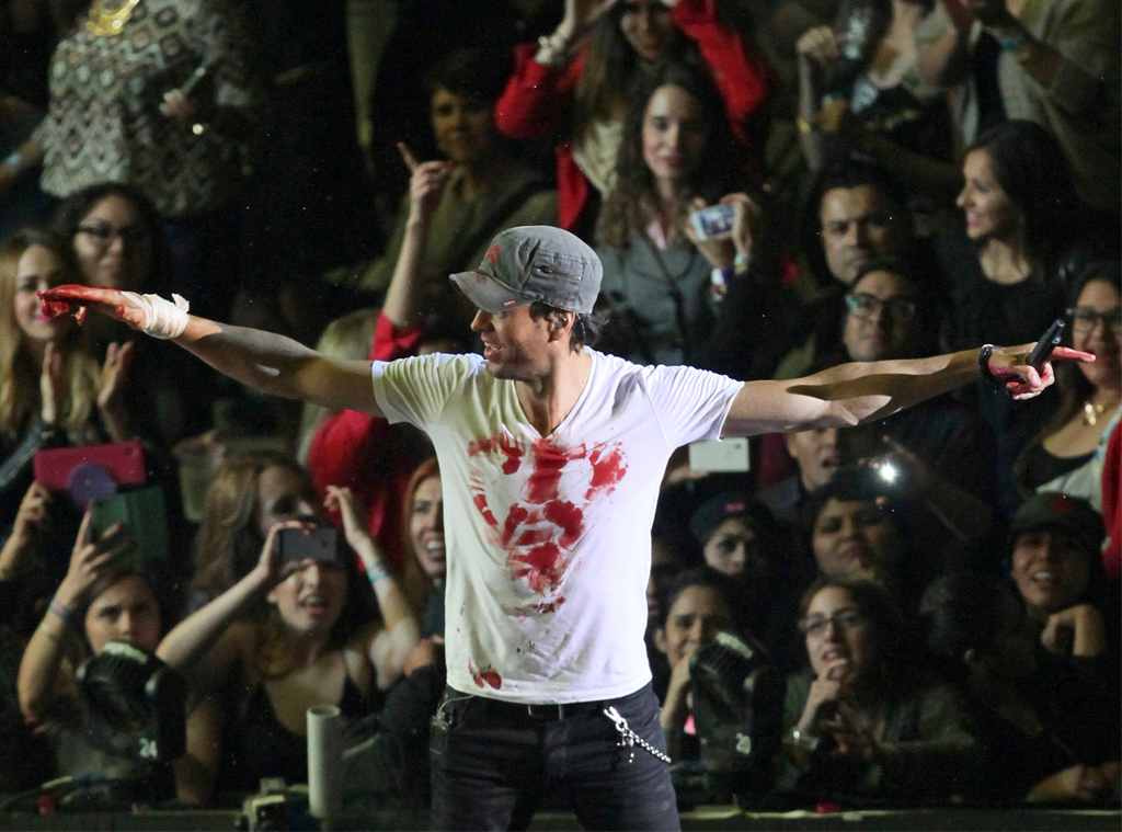 Enrique Iglesias, Drone Accident, 2015