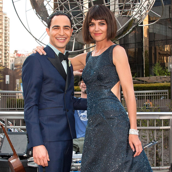 navy blue dress for baby girl Katie Holmes' Dramatic Color-Block Gown Commands Attention at CFDA Fashion  Awards main image 0