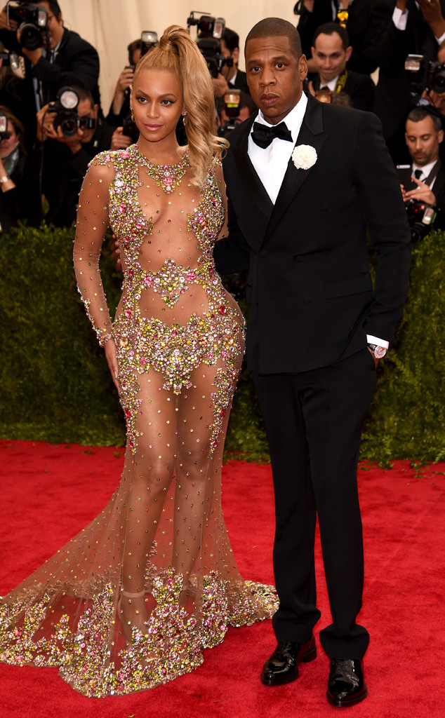 Beyoncé Is Breathtaking in a Bejeweled Naked Dress with Nipple Pasties