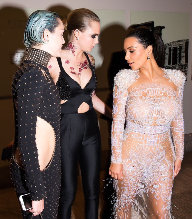Miley Cyrus, Cara Delevingne, Kim Kardashian, Met Gala 2015, Inside Candids