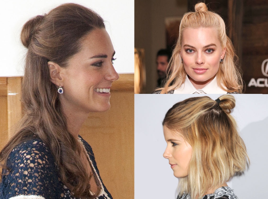 Half Bun Hair, Kate Middleton, Margot Robbie, Kate Mara