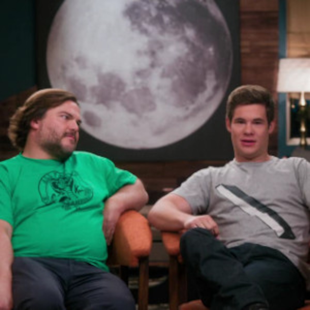 Jack Black and Adam Devine Battle It Out on The Grace Show! - E! Online - CA Jack Black and Adam Devine Battle It Out on The Grace Show! - E! Online - CA