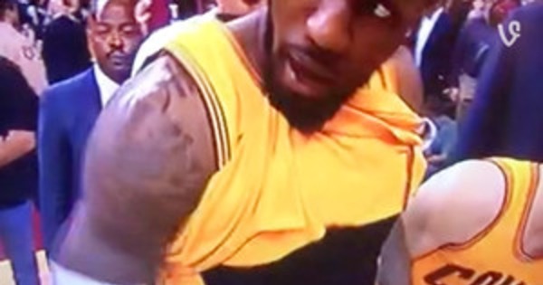 Did LeBron James flash his junk on national TV?