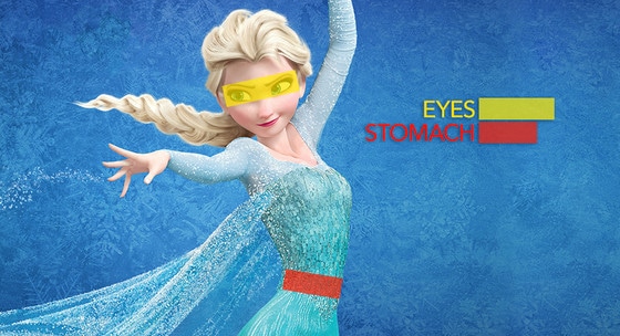 Disney princesses eyes bigger than their stomachs