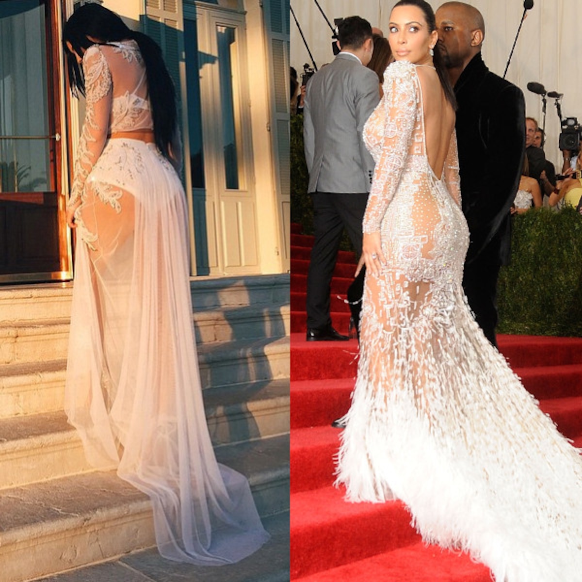 Kylie Jenner Recreates Kim Kardashian's Met Gala Naked Dress Look Kylie Jenner Recreates Kim Kardashian's Met Gala Naked Dress Look