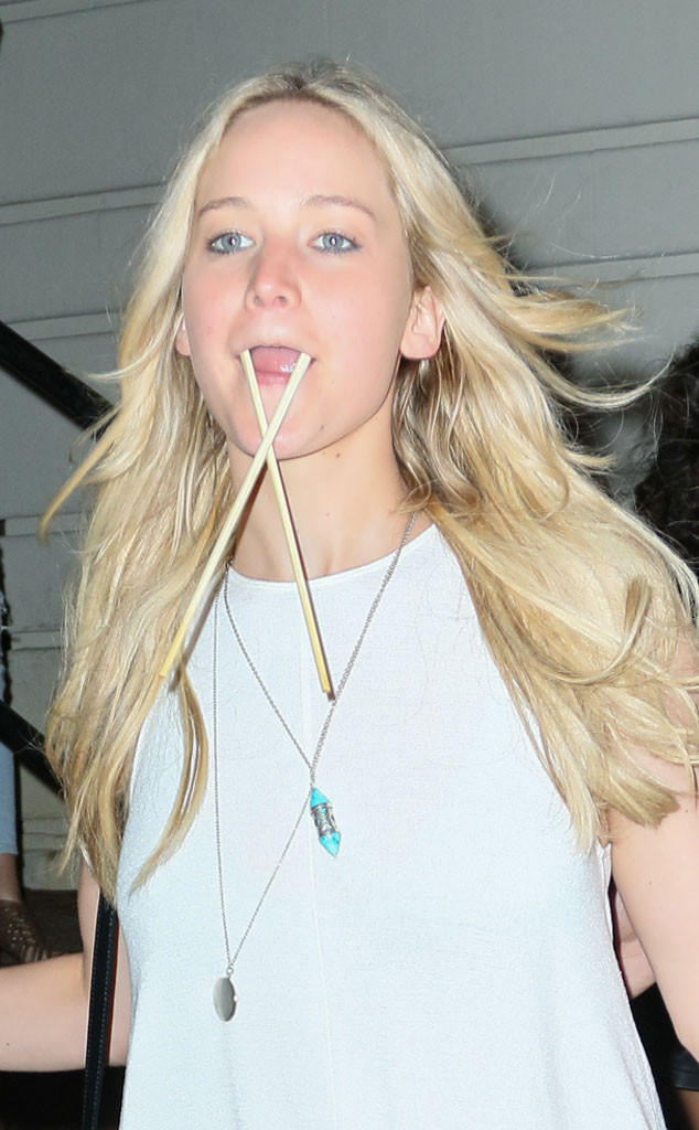 Jennifer Lawrence Leaves Nobu With Chopsticks in Her Mouth and Another ...