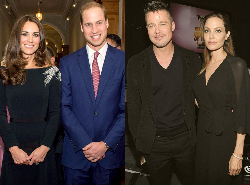 Catherine, Duchess of Cambridge, Kate Middleton, Prince William, Duke of Cambridge, Angelina Jolie, Brad Pitt