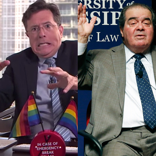 Stephen Colbert Talks Marriage Equality Mocks Scalias Cookie Line E Online 