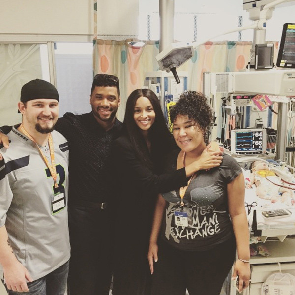 LOOK: Russell Wilson, Ciara are now dating; Visit kids at hospital