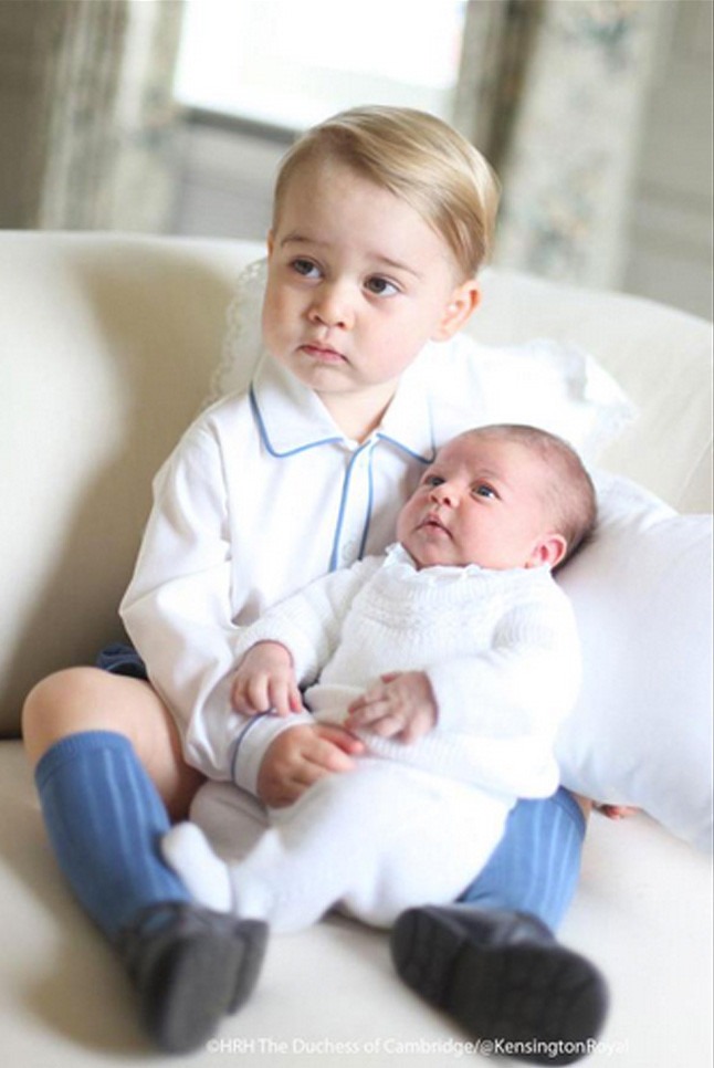 Princess Charlotte, Prince George, Duchess Catherine, Prince William