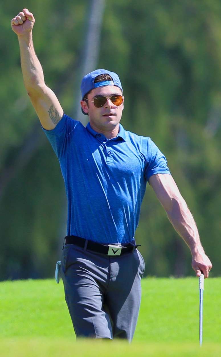 Zac Efron, Celebs Golfing