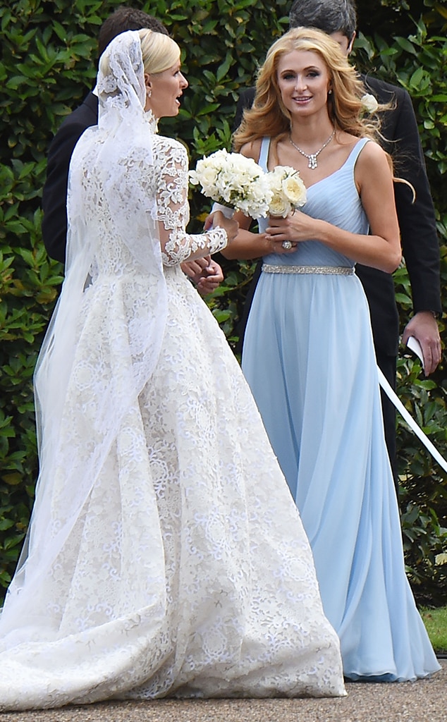 First Look See Nicky Hilton s Dramatic White Lace Wedding Dress