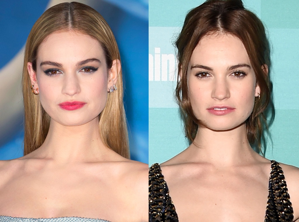 Lily James from Celebrities' Changing Hair Color | E! News