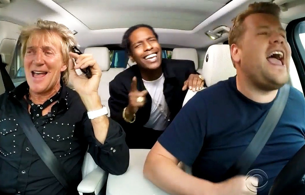 Watch Rod Stewart & A$AP Rocky Sing Carpool Karaoke With James Corden